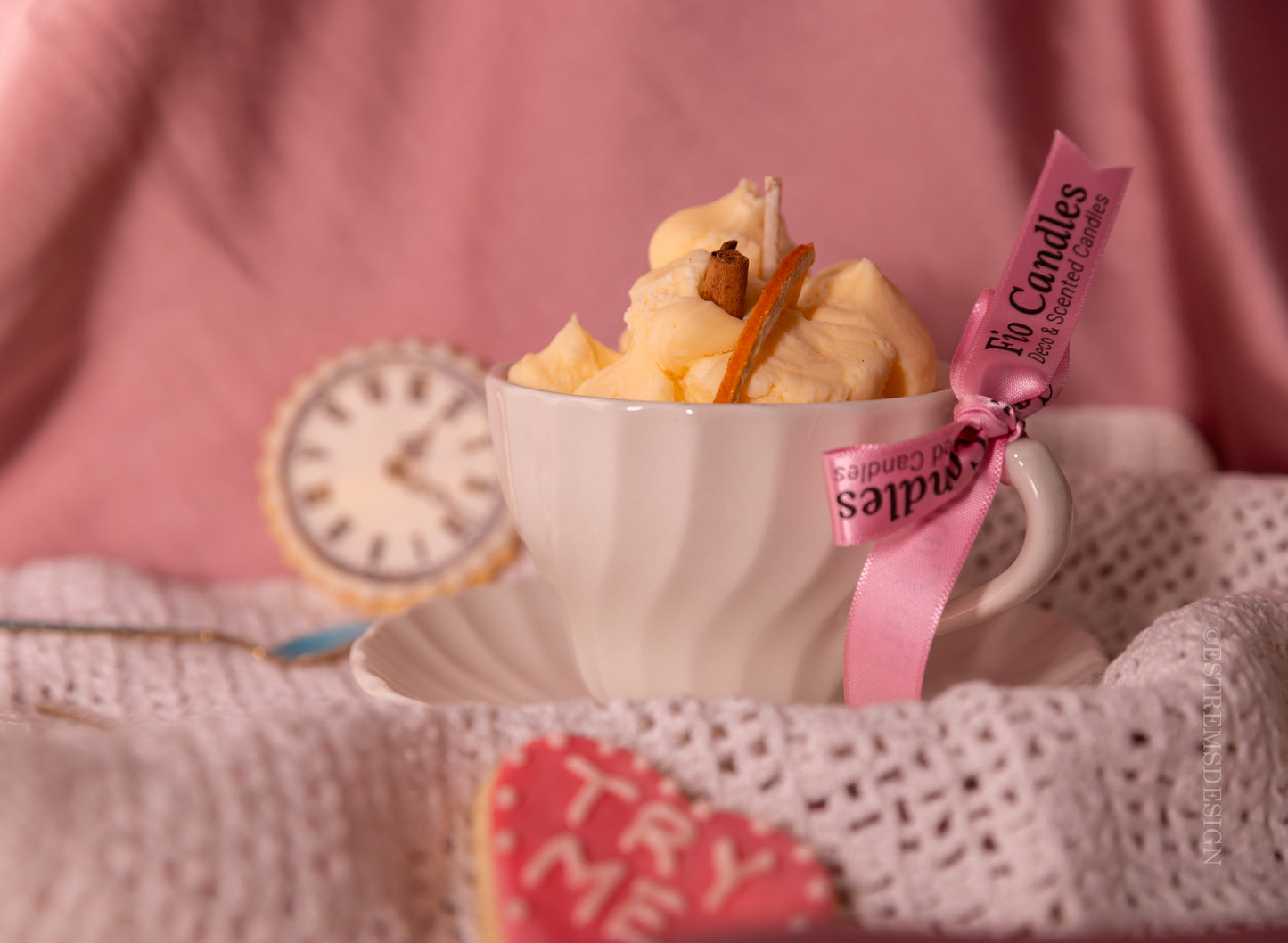 Vela postre vintage