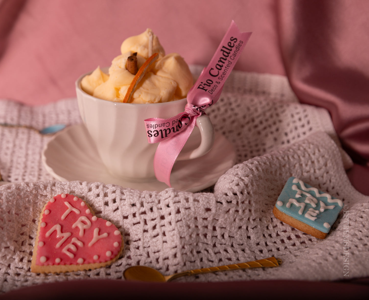 Vela postre vintage
